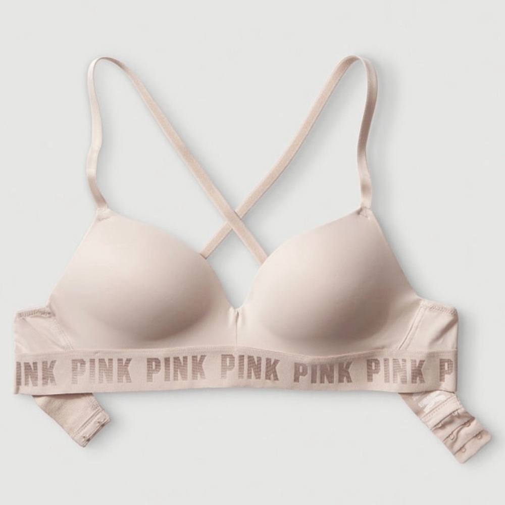 Victoria’s Secret PINK | nude creamy tan push up bra 34C